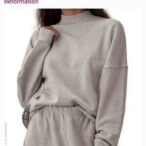 Reformation Cozy Gray Sweatshirt